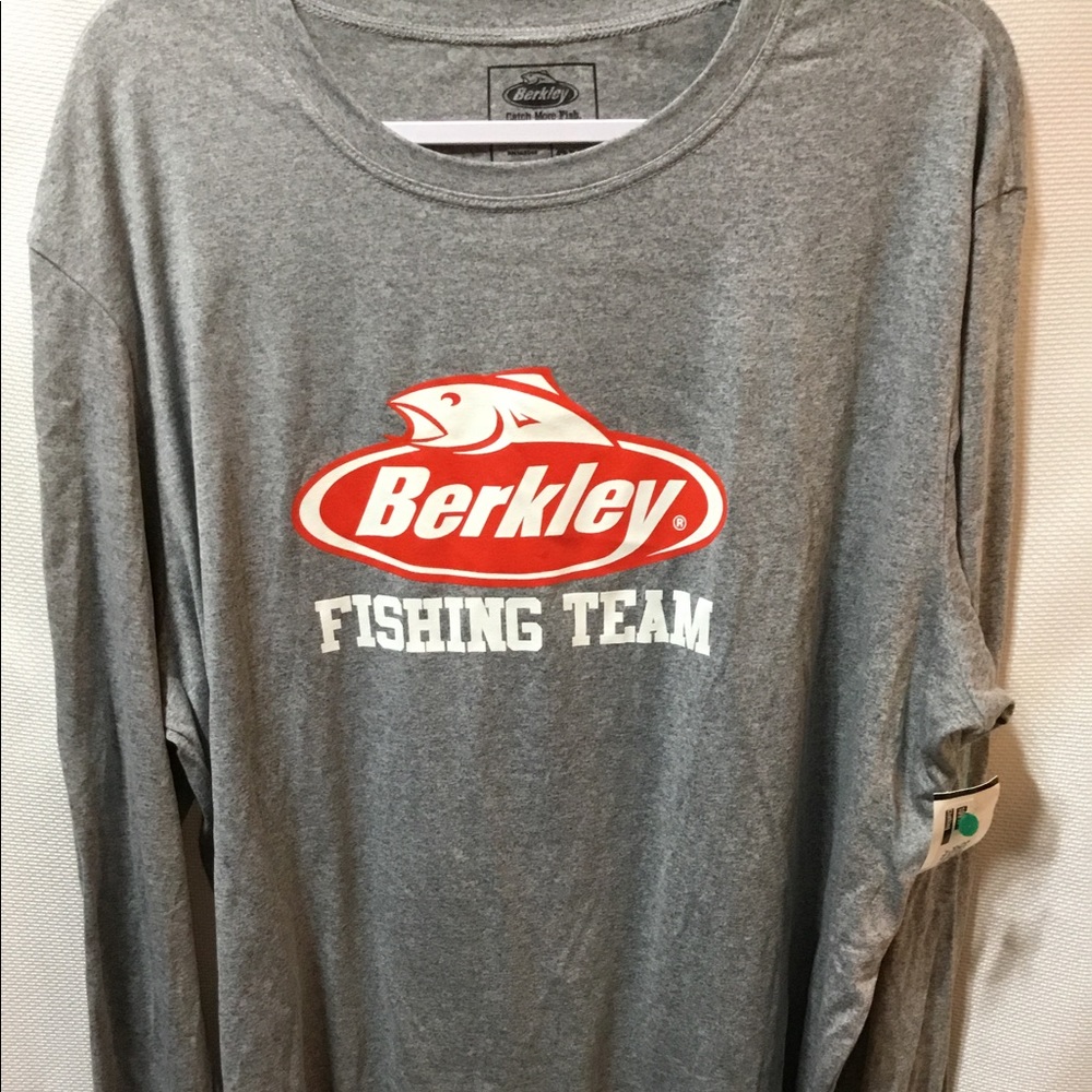 Size 2X Berkeley Fishing Team Shirt Gray